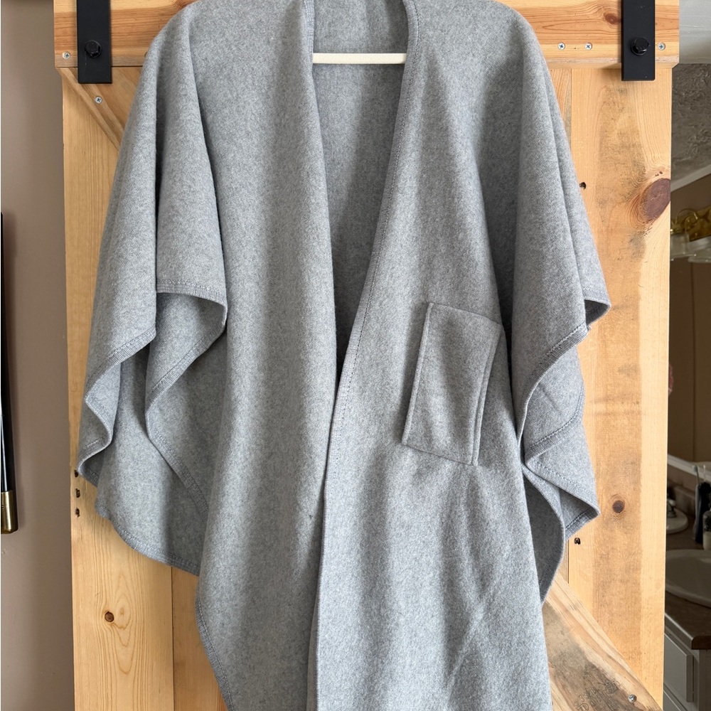 Gray Women's Open Front Cape